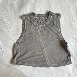 Lululemon Cropped Tank - Faded Gray - size 6